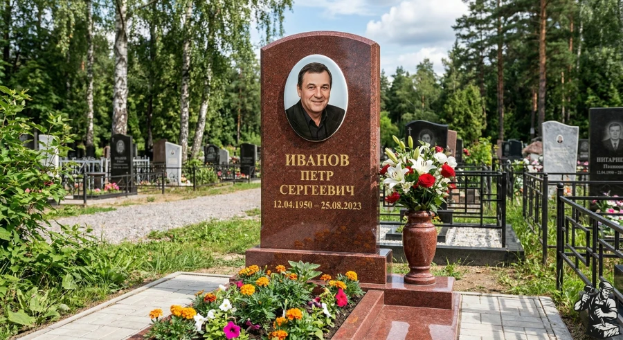 pamyatnik-iz-krasnogo-granita-ivanov-petr